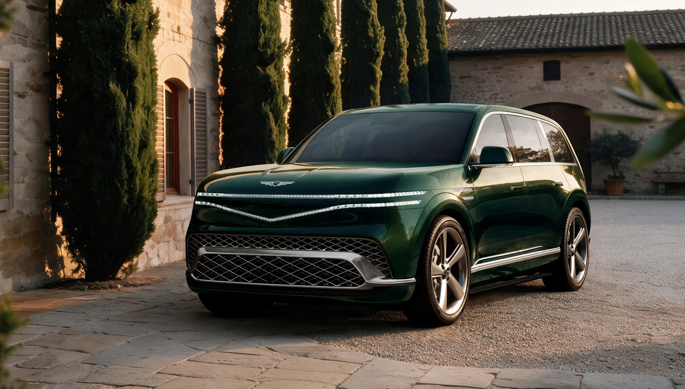 Genesis GV90, зелёный кузов